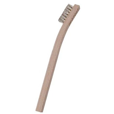 Gordon Brush 3x19 Row Soft Hog Bristle 13-3/4 Curved Wood Handle Plater, PK12 15P-012G-12